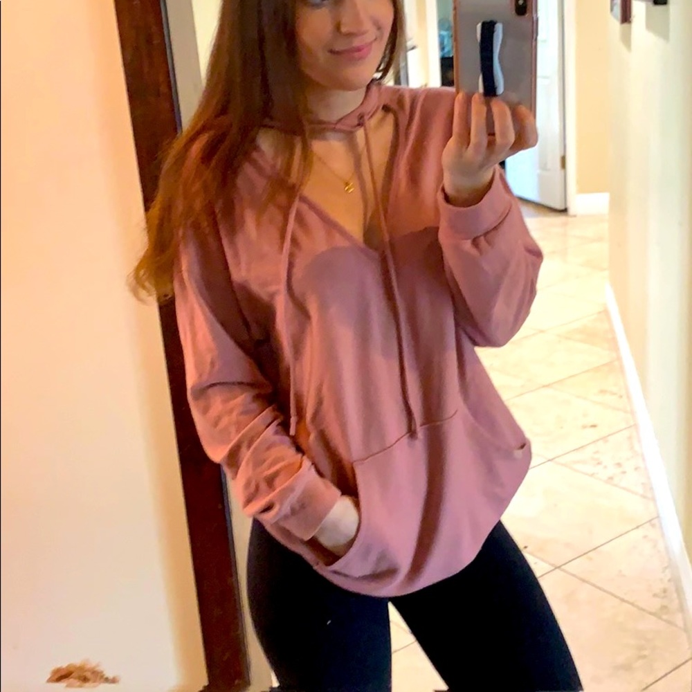 Soft pink hoodie